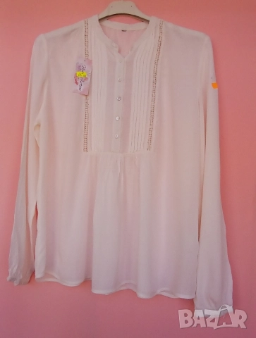 Бели кенарени и памучни дамски ризи за всякакъв повод, снимка 15 - Ризи - 51484198