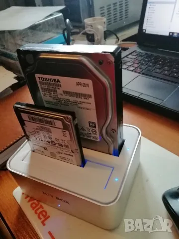 Докинг станция ICY BOX за два харддиска, USB 3.0, снимка 3 - Външни хард дискове - 46877039