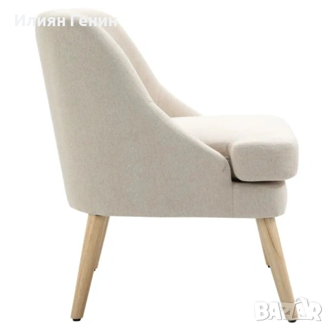 Фотьойл HOMCOM с ленен вид, снимка 3 - Дивани и мека мебел - 54187826