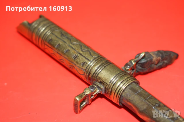 Османски балкански дозатор за барут за кремъчни капсулни пушки пищови., снимка 6 - Антикварни и старинни предмети - 51121644