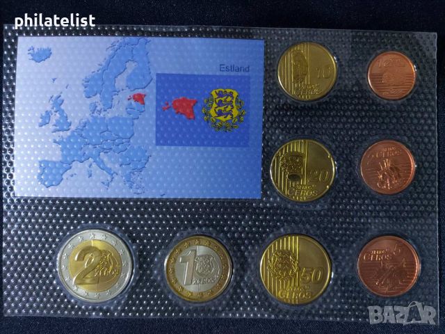 Пробен Евро Сет - Естония 2010 , 8 монети, снимка 3 - Нумизматика и бонистика - 46463511