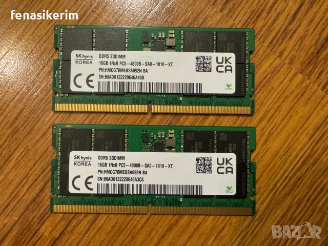 НОВА Hynix 32GB / 16GB 4800MHz DDR5 SODIMM Ram памет за лаптоп