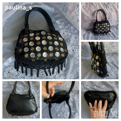 Два различни броя / Чанта - бижу с декорации от хематити и ръчно изработена / чанта за повод , снимка 11 - Чанти - 29647430