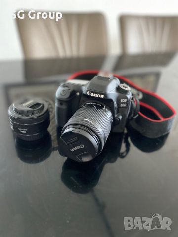 Професионална камера Canon EOS 80D+Canon EF 50mm 1.8 II камера Canon 80D, снимка 2 - Камери - 46295913