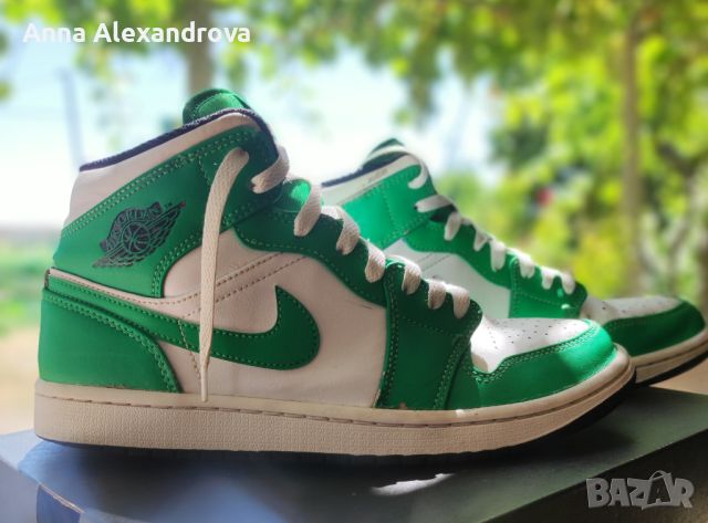 Nike Air Jordan Mid lucky green, снимка 1 - Маратонки - 46779946