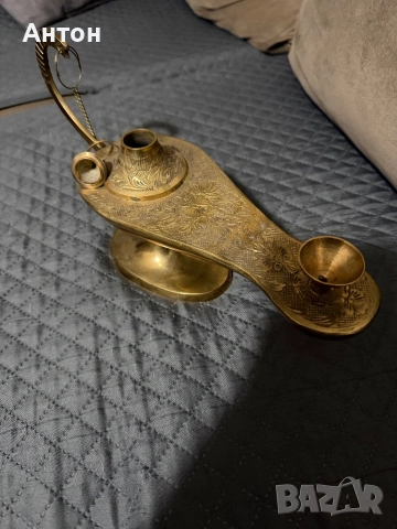 Лампа на Аладин от месинг., снимка 2 - Антикварни и старинни предмети - 25494831