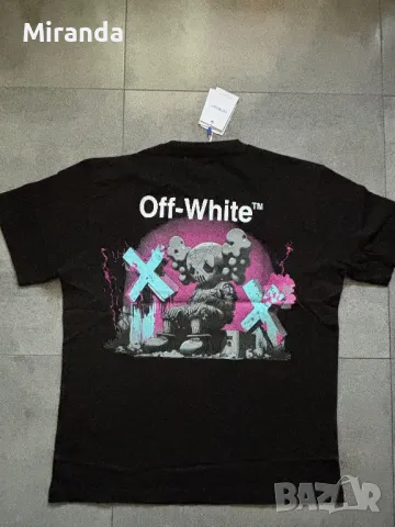 Off White черна мъжка тениска , снимка 2 - Тениски - 47163914