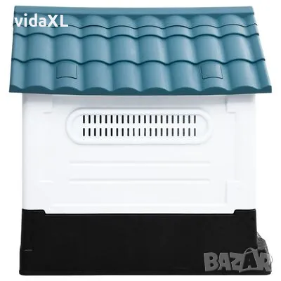 vidaXL Кучешка колиба, синя, 57x68x66 см, полипропилен(SKU:152227), снимка 3 - За кучета - 49061740