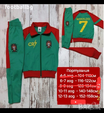 CR7 ❤️⚽️ Португалия ❤⚽️ детско юношески футболни екипи, снимка 15 - Футбол - 31598377