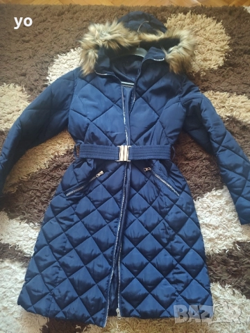 Синьо зимно яке 