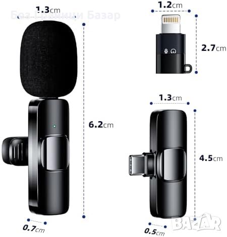 Нови Двойни Микрофони за iPhone и Android - Кристално Чист Запис, снимка 2 - Други - 45285907