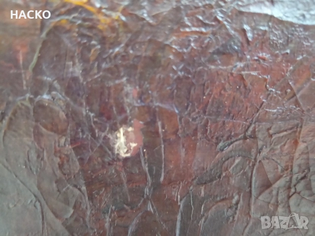 Стара Маслена Картина Разписана от Автора 1932г.Размери 50/40 см. Внос от Германия, снимка 6 - Антикварни и старинни предмети - 53047110