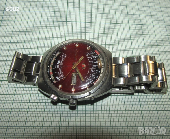 Часовник Orient с вечен календар, снимка 4 - Антикварни и старинни предмети - 54044367