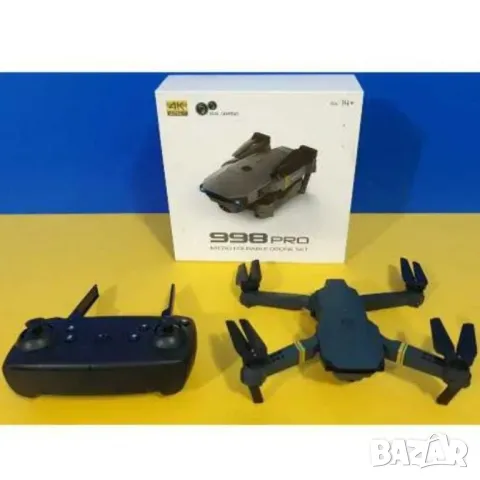 Сгъваем DRON 998 Pro с 2 камери, WIFI и приложение HD, снимка 3 - Дронове и аксесоари - 46978148