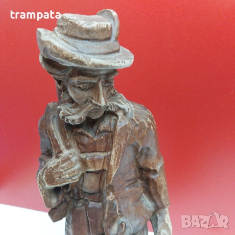 НАЙ ДОБРАТА ОФЕРТА Стара немска дървена фигура Ловец , снимка 2 - Антикварни и старинни предмети - 52989787