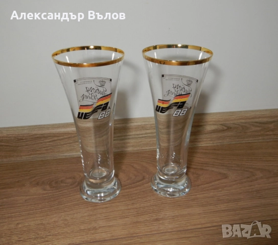 Стари Рекламни Чаши Турборг УЕФА 1988 Финал Фубол Бира, снимка 11 - Колекции - 51551480
