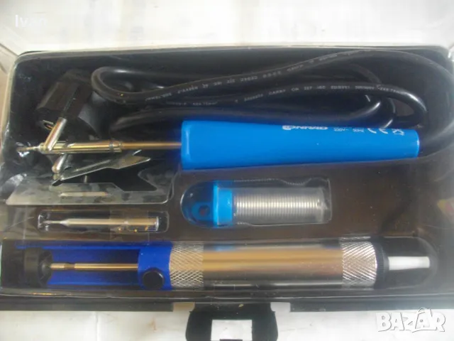 15W НОВ ЕЛ. ПОЯЛНИК ЗА МИКРОЕЛЕКТРОНИКА CONRAD ПЪЛЕН КОМПЛЕКТ С ПОМПА ЗА ИЗТЕГЛЯНЕ КАЛАЙ , снимка 5 - Поялници и запояване - 49765284