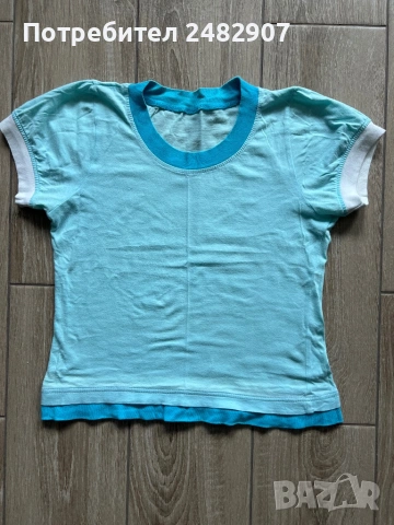 Памучна дамска тениска, снимка 2 - Тениски - 53601731
