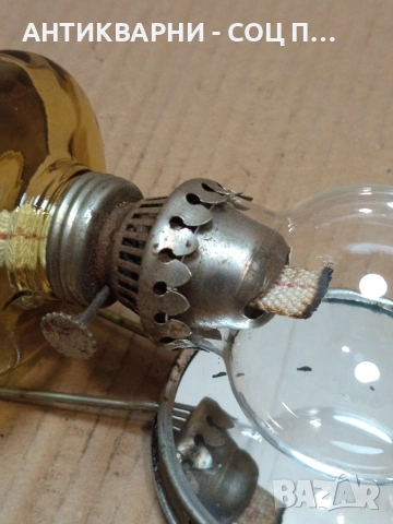 Соц Стара Газена Лампа С Огледално Отражение. НОМЕР 714., снимка 6 - Антикварни и старинни предмети - 53513858