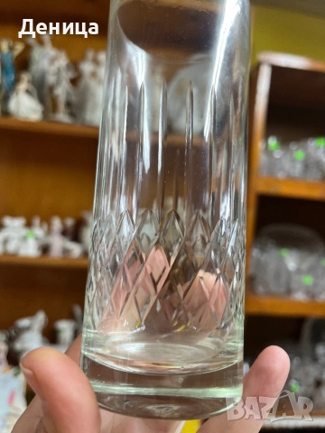 Български  чаши със стилна гравюра  6 броя -360 мл пълни Високи-16 см Цена-42 лв/  21.47€  , снимка 4 - Чаши - 52242383