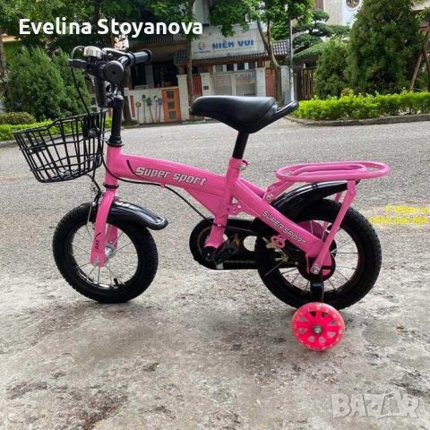 Детски велосипед с противоплъзгащи се гуми и светещи помощни колела 🚴, снимка 2 - Велосипеди - 45355944
