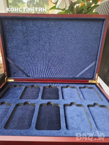 луксозна дървена кутия за монети, снимка 5 - Нумизматика и бонистика - 50380733