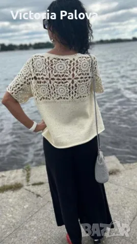 Красив плетен топ кроше, снимка 7 - Жилетки - 24568894