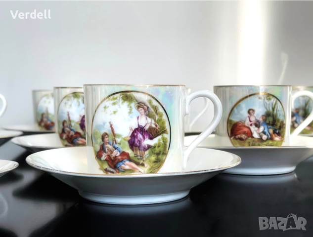 Порцеланови чаши за кафе от Union Porcelain - Klosterle, Чехословакия, снимка 4 - Сервизи - 44988649