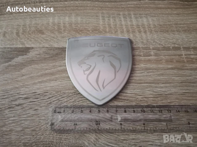 бяла метална емблема Peugeot с новото лого , снимка 6 - Аксесоари и консумативи - 50600801