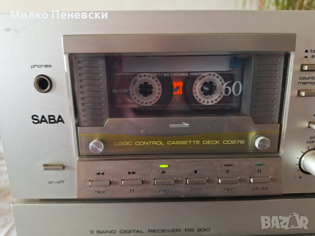 SABA RS- 930 HIFI VINTAGE STEREO RECEIVER. SABA CD 278 HIFI STEREO CASSETTE DECK. , снимка 4 - Аудиосистеми - 44993377