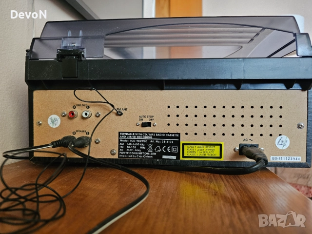 Аудиосистема с грамофон , CD/mp3 , радио , касета, снимка 9 - Радиокасетофони, транзистори - 51705925
