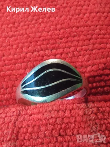 ЕЛЕГАНТЕН ЕМАЙЛИРАН СРЕБЪРЕН ВИНТИДЖ АРТ ПРЪСТЕН СРЕБРО 925 ПРОБА РЪЧНА РАБОТА 48262, снимка 12 - Пръстени - 49757798