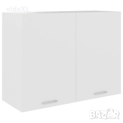 vidaXL Висящ шкаф, бял, 80x31x60 см, ПДЧ(SKU:801276