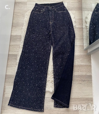 Дамски дънки с камъни, снимка 2 - Дънки - 54089678