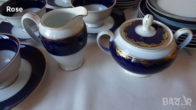 Винтидж порцелан Rosenthal Classic Rose Cobalt Blue 1974-1982, снимка 12 - Сервизи - 51416830