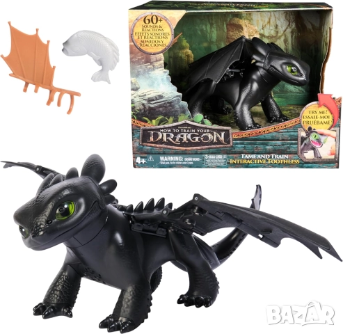 Интерактивна играчка Беззъб-Как да си дресираш дракон/ How to train your dragon-Toothless, снимка 8 - Други - 51679009