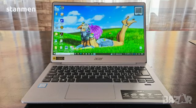 Продавам лаптоп Acer Swift SF313/8x1.8ghzThr/IPSматFullHD13.3сКам/8gb/ssd512gb/5ч.бат/СветещаКВ/Проф, снимка 2 - Лаптопи за работа - 45340965