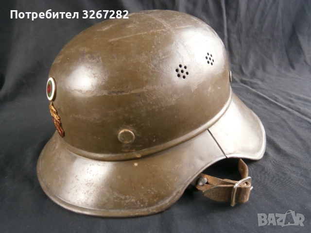 Каска,Шлем,Царство България,Противовъздушен, снимка 4 - Антикварни и старинни предмети - 53614904