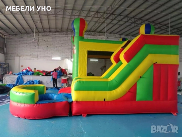 Надуваем атракцион замък с баскетболен кош и пързалка, снимка 6 - Други игри - 51526752