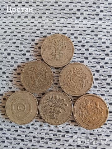 Лот монети 1 паунд , снимка 2 - Нумизматика и бонистика - 45697866