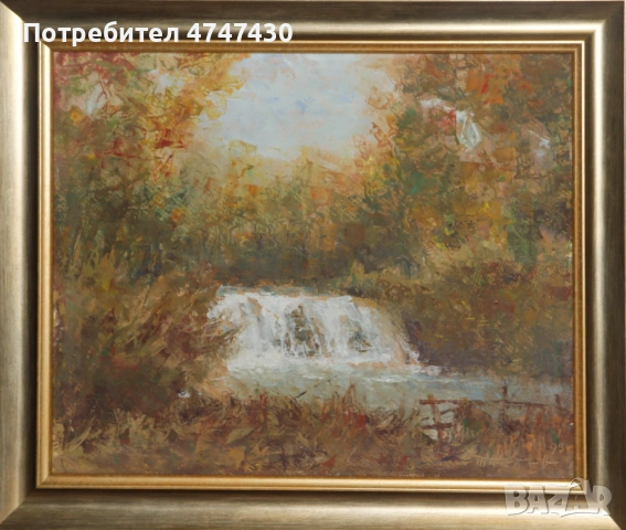 Теньо Желев картина пейзаж, маслени бои