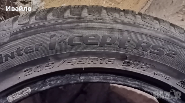 Продавам 1 брой зимна гума 205.55.16 дот 2021 Hankook , снимка 2 - Гуми и джанти - 54286430
