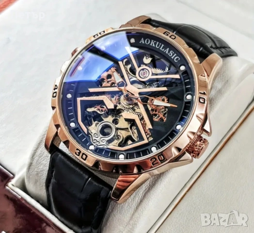 НОВ Мъжки автоматичен часовник Rose Gold