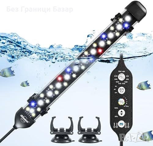 Нова Потопяема лампа за аквариум 18 см 36 броя LED мъниста IP68 Водоустойчива 