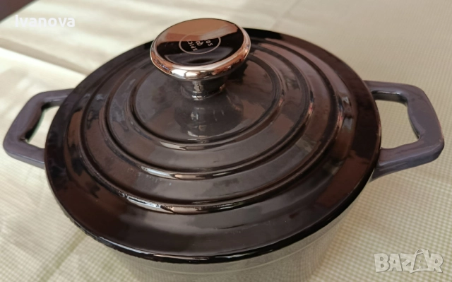 Чугунена тенджерка емайлирана, снимка 2 - Съдове за готвене - 52312799