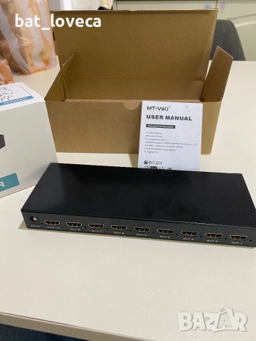 Нов HDMI Сплитер 4K, 1 вход - 8 изхода MT-VIKI, снимка 4 - Суичове - 53925132