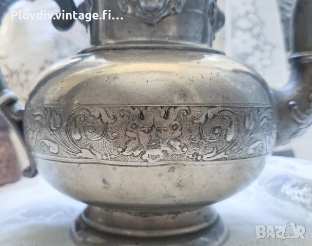 Калaен винтидж чайник Gerhardi & Cо. Pewter 1580, снимка 4 - Други ценни предмети - 46782662