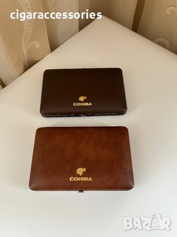 Хумидор COHIBA за 5 пури – кожен калъф, преносим