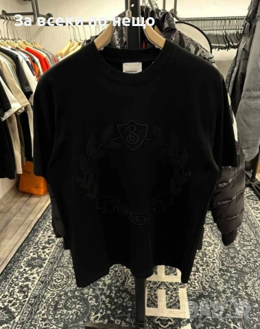 Burberry Мъжка Черна Тениска👕Мъжка Блуза С Къс Ръкав В Черен Цвят Код MensPoint56