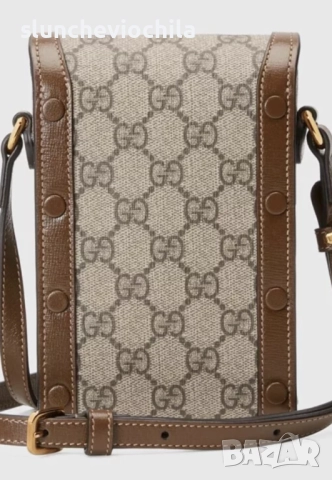 чанта gucci gg supreme horsebit 1955 mini bag, снимка 4 - Чанти - 52403946